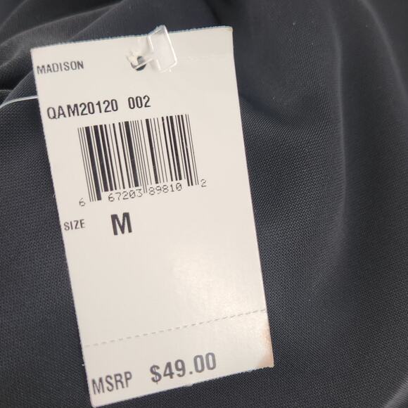 XOXO Madison Keyhole Tie Mini Dress Size Medium Black Cut Out Sleeves Y2K 90s - Picture 6 of 8